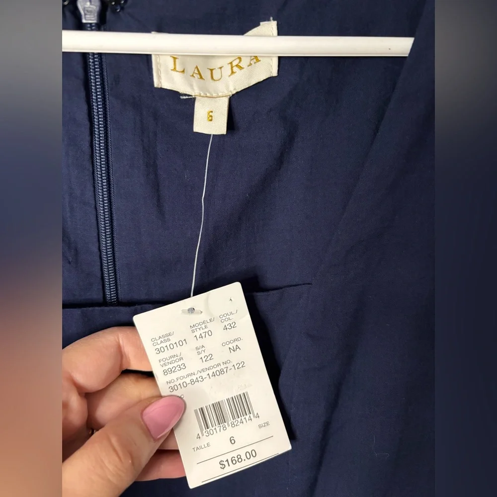 NWT LAURA Navy Sleeveless Maxi Dress - Picture 3 of 7